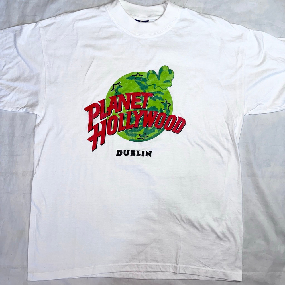 New Vintage Planet Hollywood Dublin 100% Cotton European Style Thick Band Neck